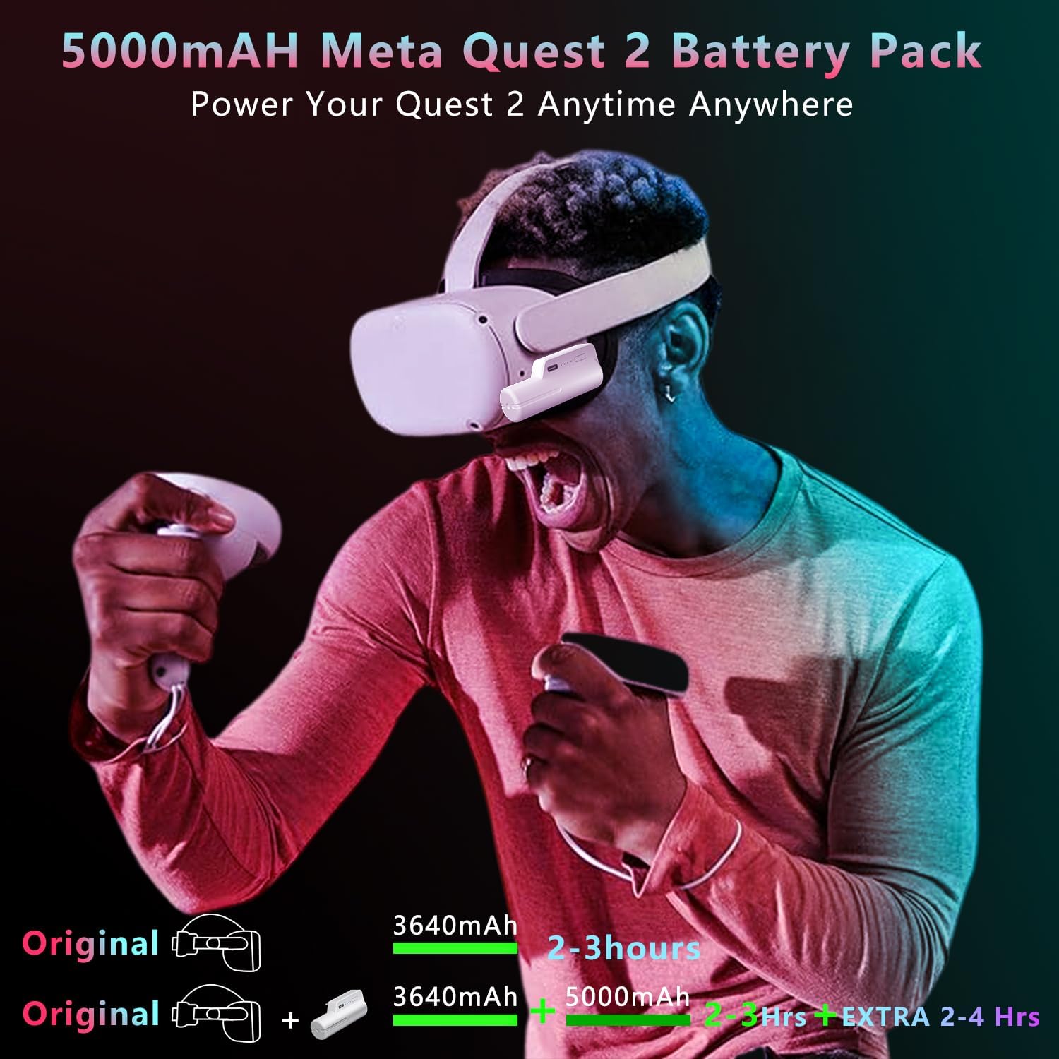 🔥Meta Quest 2 Battery Strap | 5000mAh 18W Fast Charge & Ultra-Light! Elite Strap Replacement for Oculus Quest 2 - Double Playtime! TikTok's #1 VR Accessory 2025⚡ 🔥Meta Quest 2 Battery Strap | 5000mAh 18W Fast Charge & Ultra-Light! Elite Strap Replacement for Oculus Quest 2 - Double Playtime! TikTok's #1 VR Accessory 2025⚡